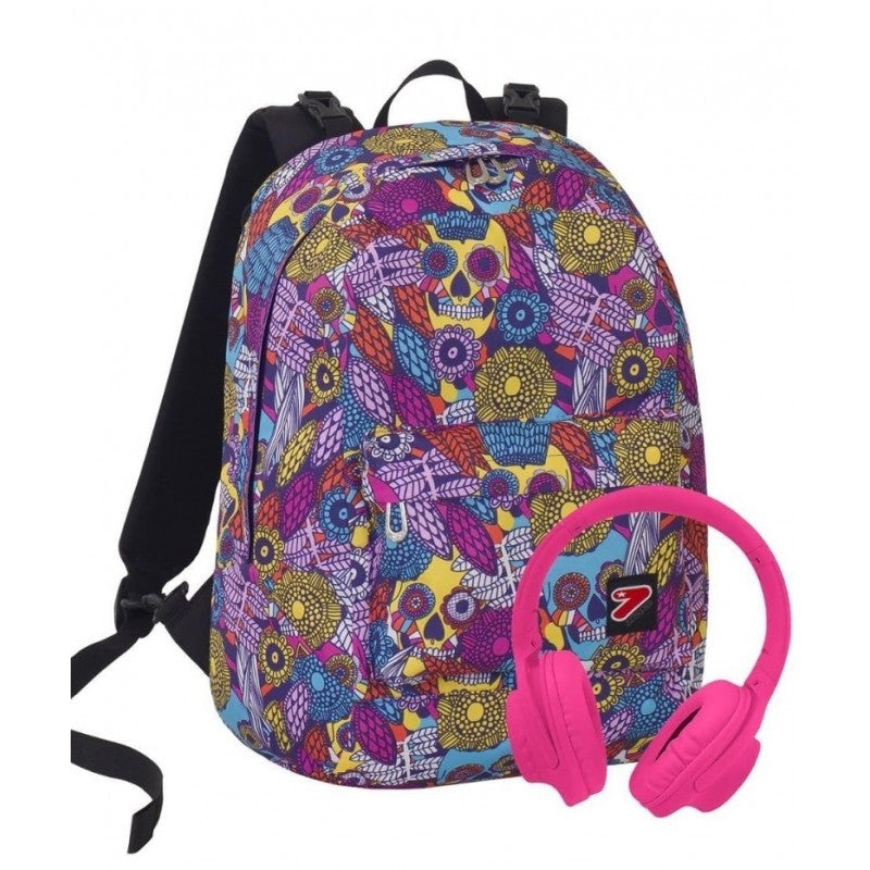 Zaino Seven Reversibile Skull Girl Con Cuffie In Omaggio – Z00035