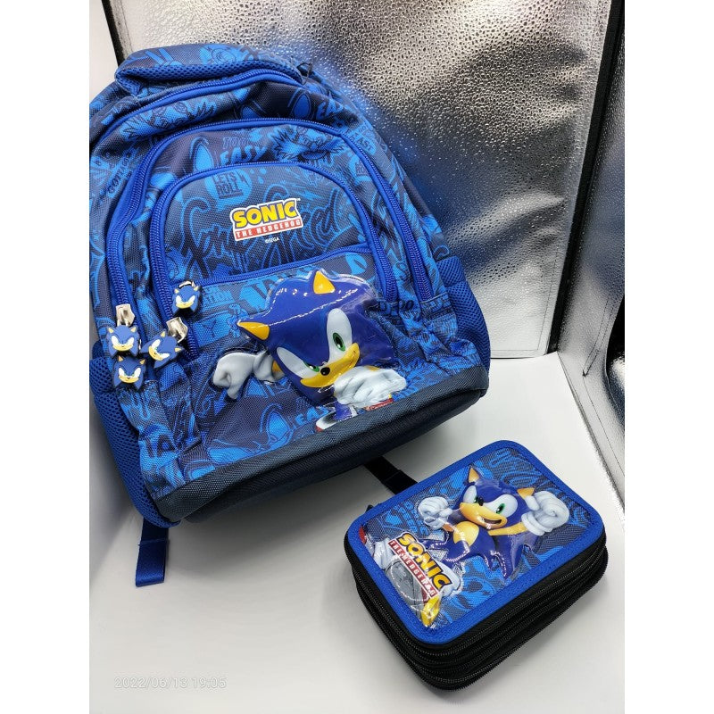 Zaino Sonic + Astuccio 3zip